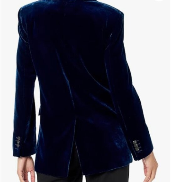 Theory Women's Velvet Slim Tailor Jacket 12 - Picture 2 of 3